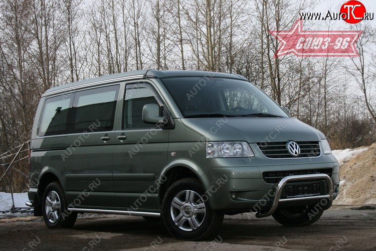12 959 р. Защита переднего бампера Souz-96 (d60) Volkswagen Transporter T5 рестайлинг (2009-2015)  с доставкой в г. Кемерово