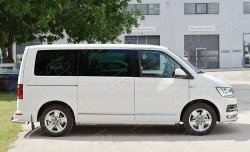10 999 р. Защита порогов из круглой трубы диаметром 42 мм (длинная база) SLITKOFF (левая защита) Volkswagen Multivan T6 дорестайлинг (2016-2019)  с доставкой в г. Кемерово. Увеличить фотографию 3