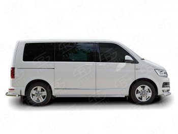 13 549 р. Правая защита порогов SLITKOFF из круглой трубы диаметром 63 мм v3 Volkswagen Multivan T6 дорестайлинг (2016-2019)  с доставкой в г. Кемерово. Увеличить фотографию 3