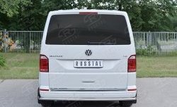 15 999 р. Защита заднего бампера (Ø42 мм, нержавейка, длинная версия) SLITKOFF Volkswagen Transporter T6 дорестайлинг (2015-2019)  с доставкой в г. Кемерово. Увеличить фотографию 2