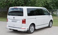 14 449 р. Защита заднего бампера (Ø42 мм, нержавейка, уголки) SLITKOFF  Volkswagen Caravelle  T6 - Transporter  T6  с доставкой в г. Кемерово. Увеличить фотографию 1