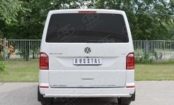 15 799 р. Защита заднего бампера (Ø63 мм, нержавейка, длинная база) SLITKOFF  Volkswagen Caravelle  T6 - Transporter  T6  с доставкой в г. Кемерово. Увеличить фотографию 2