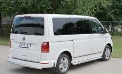 Защита заднего бампера (Ø63 мм, нержавейка, длинная база) SLITKOFF Volkswagen Caravelle  T6 - Transporter  T6