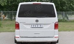 11 599 р. Защита заднего бампера (Ø75x42 мм, нержавейка, длинная база) Russtal Volkswagen Transporter T6 дорестайлинг (2015-2019)  с доставкой в г. Кемерово. Увеличить фотографию 4