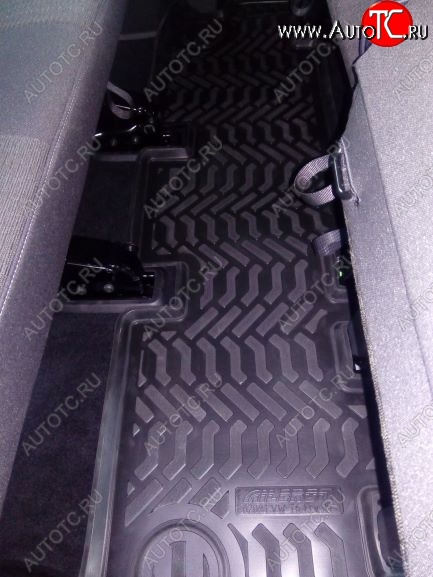 1 229 р. Коврики салона Aileron (3-ий ряд, короткая база)  Volkswagen Caravelle  T6 (2015-2019) дорестайлинг  с доставкой в г. Кемерово