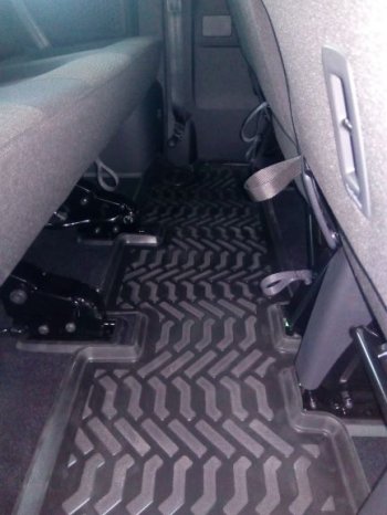 1 229 р. Коврики салона Aileron (3-ий ряд, короткая база)  Volkswagen Caravelle  T6 (2015-2019) дорестайлинг  с доставкой в г. Кемерово. Увеличить фотографию 2