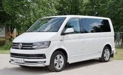 17 499 р. Защита переднего бампера (Ø63 мм, нержавейка, короткая база) SLITKOFF Volkswagen Multivan T6 дорестайлинг (2016-2019)  с доставкой в г. Кемерово. Увеличить фотографию 3