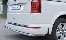 15 999 р. Защита заднего бампера (Ø42 мм, нержавейка, короткая база) SLITKOFF Volkswagen Multivan T6 дорестайлинг (2016-2019)  с доставкой в г. Кемерово. Увеличить фотографию 3