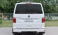 11 999 р. Защита заднего бампера (Ø42 мм, нержавейка, короткая база) SLITKOFF  Volkswagen Caravelle  T5 - Transporter ( T5,  T6)  с доставкой в г. Кемерово. Увеличить фотографию 4