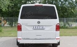 15 799 р. Защита заднего бампера (Ø63 мм, нержавейка, короткая база) SLITKOFF  Volkswagen Caravelle  T6 - Transporter  T6  с доставкой в г. Кемерово. Увеличить фотографию 2