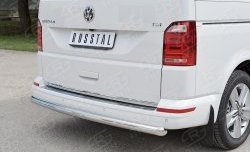 15 799 р. Защита заднего бампера (Ø63 мм, нержавейка, короткая база) SLITKOFF  Volkswagen Caravelle  T6 - Transporter  T6  с доставкой в г. Кемерово. Увеличить фотографию 3