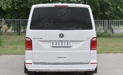 11 599 р. Защита заднего бампера (Ø75x42 мм, нержавейка, короткая база) Russtal Volkswagen Transporter T6 дорестайлинг (2015-2019)  с доставкой в г. Кемерово. Увеличить фотографию 2