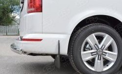 11 599 р. Защита заднего бампера (Ø75x42 мм, нержавейка, короткая база) Russtal Volkswagen Transporter T6 дорестайлинг (2015-2019)  с доставкой в г. Кемерово. Увеличить фотографию 4