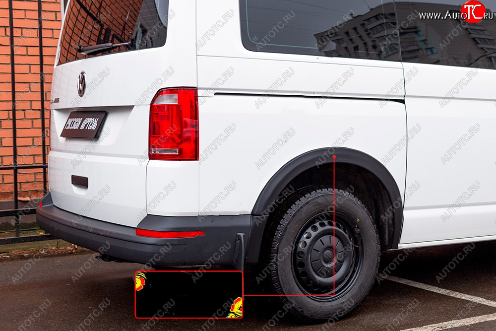 2 219 р. Накладка колесной арки RA (задняя правая) Volkswagen Transporter T6 дорестайлинг (2015-2019) (Поверхность глянец (под окраску), Неокрашенная)  с доставкой в г. Кемерово