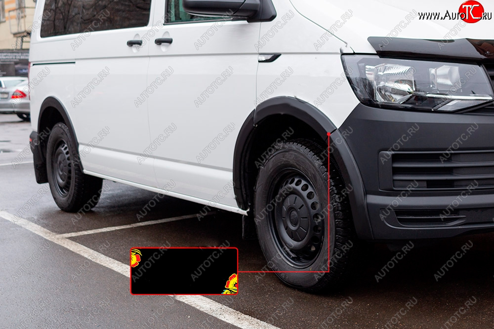 3 329 р. Накладка колесной арки RA (передняя правая) Volkswagen Transporter T6 дорестайлинг (2015-2019) (Поверхность глянец (под покраску), Неокрашенная)  с доставкой в г. Кемерово