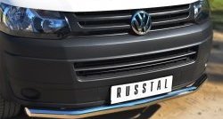 15 799 р. Одинарная защита переднего бампера диаметром 63 мм SLITKOFF Volkswagen Transporter T5 рестайлинг (2009-2015)  с доставкой в г. Кемерово. Увеличить фотографию 2