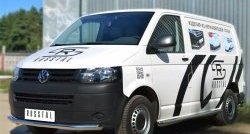 15 799 р. Одинарная защита переднего бампера диаметром 63 мм SLITKOFF Volkswagen Transporter T5 рестайлинг (2009-2015)  с доставкой в г. Кемерово. Увеличить фотографию 4