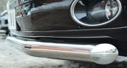 17 499 р. Одинарная защита переднего бампера диаметром 63 мм (Multivan-Caravelle) SLITKOFF Volkswagen Caravelle T5 рестайлинг (2009-2015)  с доставкой в г. Кемерово. Увеличить фотографию 3