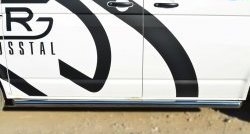 71 999 р. Правая защита порогов из круглой трубы диаметром 63 мм Russtal Volkswagen Transporter T6 дорестайлинг (2015-2019) (Защита порогов с со скосами на торцах (вариант 1))  с доставкой в г. Кемерово. Увеличить фотографию 4
