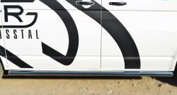 71 999 р. Правая защита порогов из круглой трубы диаметром 63 мм Russtal Volkswagen Transporter T6 дорестайлинг (2015-2019) (Защита порогов с со скосами на торцах (вариант 1))  с доставкой в г. Кемерово. Увеличить фотографию 8