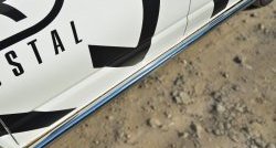 71 999 р. Правая защита порогов из круглой трубы диаметром 63 мм Russtal Volkswagen Transporter T6 дорестайлинг (2015-2019) (Защита порогов с со скосами на торцах (вариант 1))  с доставкой в г. Кемерово. Увеличить фотографию 9