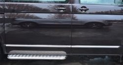 15 899 р. Широкая защита порогов (Multivan-Caravelle) SLITKOFF Volkswagen Transporter T6 дорестайлинг (2015-2019)  с доставкой в г. Кемерово. Увеличить фотографию 2