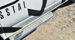 Широкая защита порогов SLITKOFF Volkswagen Transporter  T6 (2015-2019) дорестайлинг