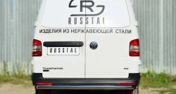 15 799 р. Защита заднего бампера (Ø63 мм, нержавейка) SLITKOFF Volkswagen Transporter T5 рестайлинг (2009-2015)  с доставкой в г. Кемерово. Увеличить фотографию 4