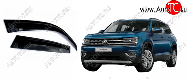 2 989 р. Дефлектора окон SIM  Volkswagen Teramont  CA1 (2016-2020) дорестайлинг  с доставкой в г. Кемерово
