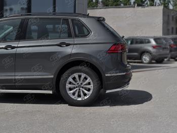 14 399 р. Защита заднего бампера (Ø42 мм, нержавейка, NOT R-LINE) SLITKOFF  Volkswagen Tiguan  Mk2 (2020-2022) рестайлинг  с доставкой в г. Кемерово. Увеличить фотографию 3