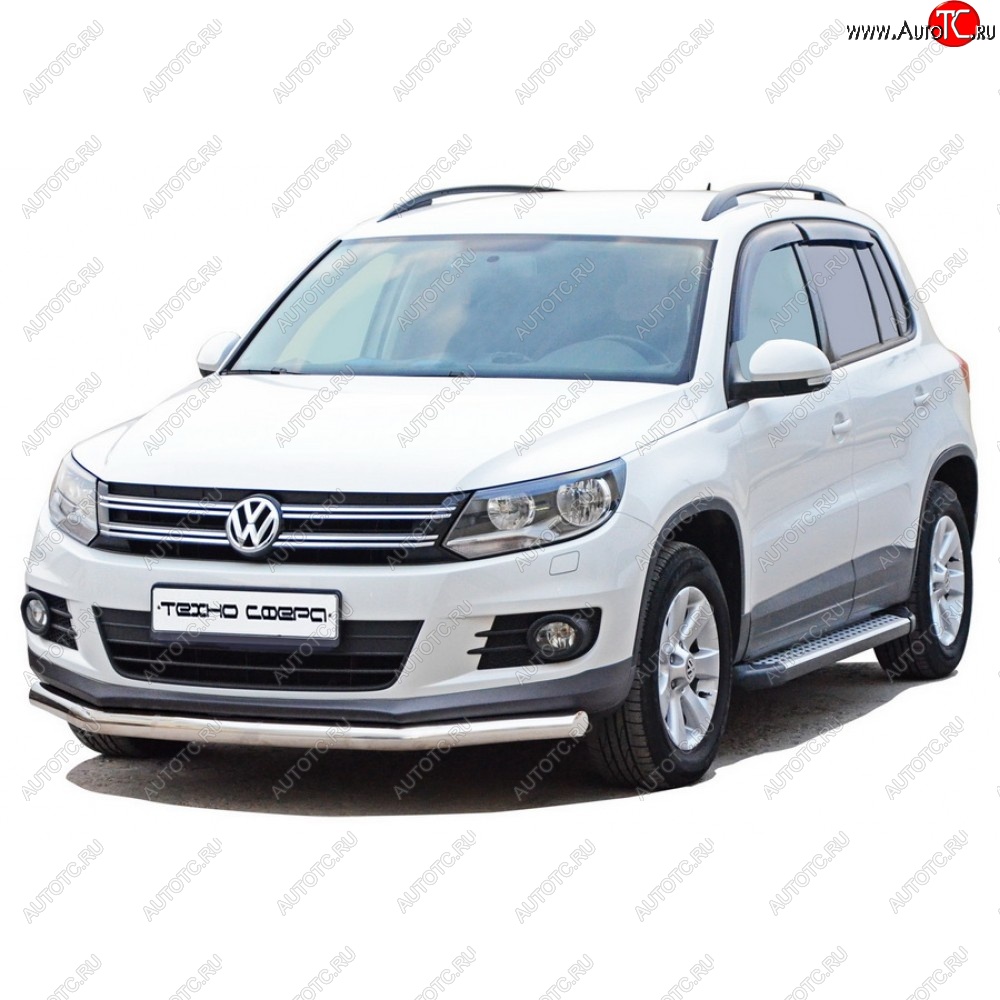 21 799 р. Порожки для ног Бумер (алюминий)  Volkswagen Tiguan  NF (2011-2017) рестайлинг  с доставкой в г. Кемерово