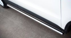 70 999 р. Защита порогов из круглой трубы диаметром 63 мм (Track & Field) Russtal Volkswagen Tiguan NF рестайлинг (2011-2017) (Защита порогов с со скосами на торцах (вариант 1))  с доставкой в г. Кемерово. Увеличить фотографию 10
