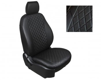 7 549 р. Чехлы Seintex (экокожа/ромб) Volkswagen Tiguan NF рестайлинг (2011-2017)  с доставкой в г. Кемерово. Увеличить фотографию 1