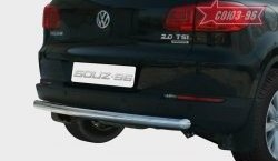 10 574 р. Защита заднего бампера Souz-96 (d60)  Volkswagen Tiguan  NF (2006-2011) дорестайлинг  с доставкой в г. Кемерово. Увеличить фотографию 1