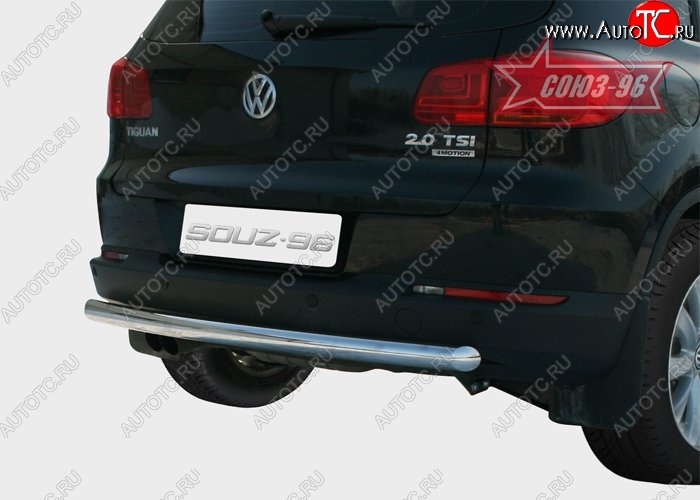 10 574 р. Защита заднего бампера Souz-96 (d60)  Volkswagen Tiguan  NF (2006-2011) дорестайлинг  с доставкой в г. Кемерово