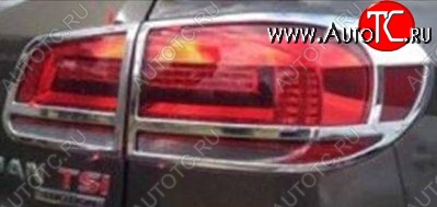 4 749 р. Накладки на фонари (рестайлинг) СТ v2 Volkswagen Tiguan NF рестайлинг (2011-2017) (Неокрашенные)  с доставкой в г. Кемерово