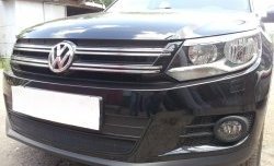 2 099 р. Сетка на бампер Sport&Style Russtal (черная) Volkswagen Tiguan NF рестайлинг (2011-2017)  с доставкой в г. Кемерово. Увеличить фотографию 2