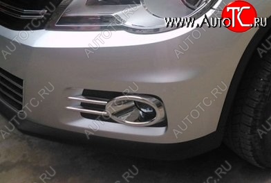 3 599 р. Подиумы противотуманных фар СТ Volkswagen Tiguan NF рестайлинг (2011-2017)  с доставкой в г. Кемерово