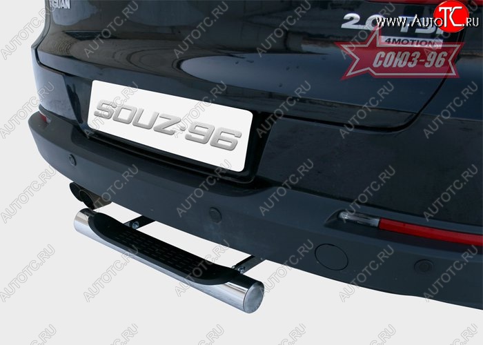 15 569 р. Защита заднего бампера с проступью Souz-96 (d76)  Volkswagen Tiguan  NF (2011-2017) рестайлинг  с доставкой в г. Кемерово
