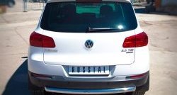 Одинарная защита заднего бампера из трубы диаметром 63 мм (Sport & Style) SLITKOFF Volkswagen Tiguan  NF (2011-2017) рестайлинг