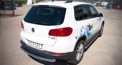 16 999 р. Одинарная защита заднего бампера из трубы диаметром 76 мм (Sport & Style) SLITKOFF  Volkswagen Tiguan  NF (2011-2017) рестайлинг  с доставкой в г. Кемерово. Увеличить фотографию 2