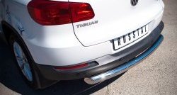 16 999 р. Одинарная защита заднего бампера из трубы диаметром 76 мм (Sport & Style) SLITKOFF  Volkswagen Tiguan  NF (2011-2017) рестайлинг  с доставкой в г. Кемерово. Увеличить фотографию 4