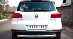 Защита заднего бампера (Ø76 мм, нержавейка,Track & Field) SLITKOFF Volkswagen Tiguan  NF (2011-2017) рестайлинг
