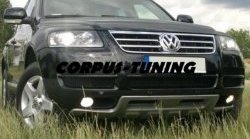 8 349 р. Накладка на передний бампер King Kong v2 Volkswagen Touareg GP рестайлинг (2006-2010) (Неокрашенная)  с доставкой в г. Кемерово. Увеличить фотографию 3