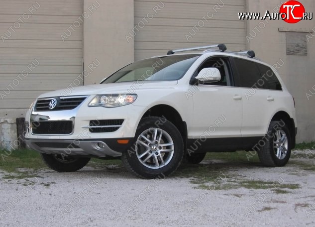 8 399 р. Накладка на передний бампер King Kong Volkswagen Touareg GP дорестайлинг (2002-2007) (Неокрашенная)  с доставкой в г. Кемерово
