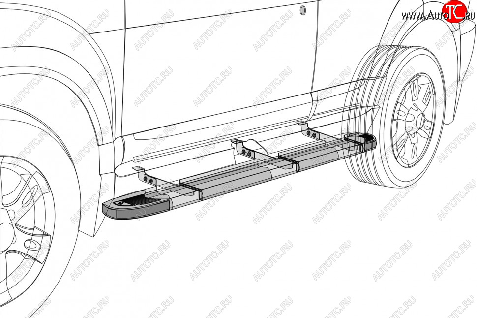 17 749 р. Порожки для ног на Slitkoff Premium  Volkswagen Touareg  GP (2002-2010) дорестайлинг, рестайлинг (Silver)  с доставкой в г. Кемерово