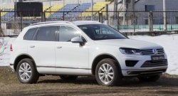 799 р. Реснички на фары RA Volkswagen Touareg NF рестайлинг (2014-2018) (Неокрашенные)  с доставкой в г. Кемерово. Увеличить фотографию 2