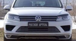 799 р. Реснички на фары RA Volkswagen Touareg NF рестайлинг (2014-2018) (Неокрашенные)  с доставкой в г. Кемерово. Увеличить фотографию 3