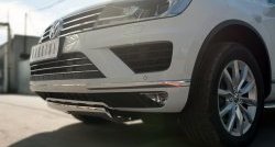 13 999 р. Защита переднего бампера (Ø75х42 мм, нержавейка) Russtal технику из списка применимости  с доставкой в г. Кемерово. Увеличить фотографию 2