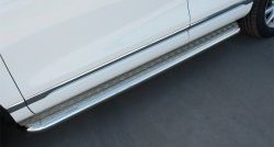 Широкая защита порогов Russtal Volkswagen Touareg 2 NF рестайлинг (2014-2018)